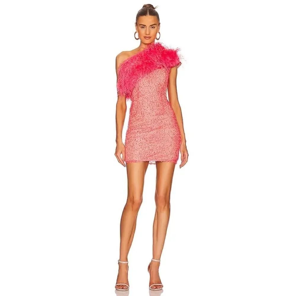 Bronx and Banco Lulu Mini Dress in Coral XS